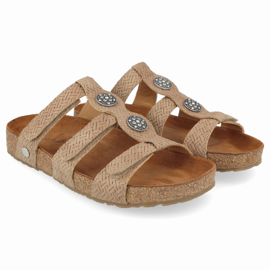 Haflinger Alice Sandalen Damen Grau Braun | CKM3625FS