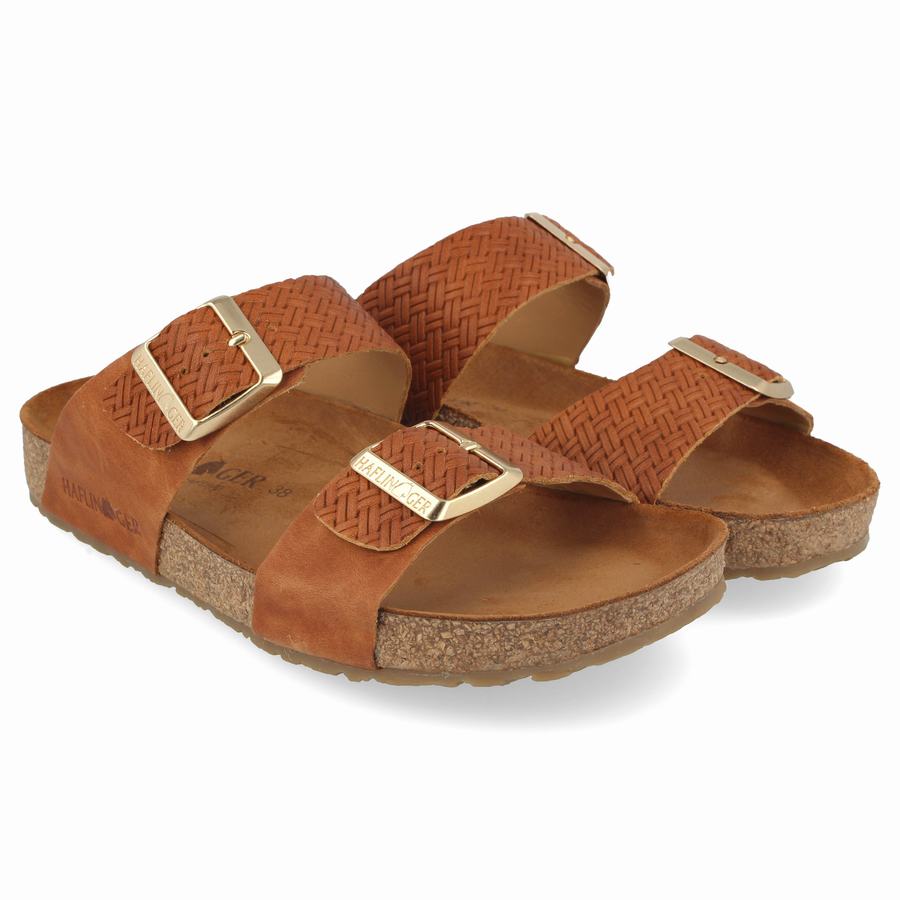 Haflinger Andrea Sandalen Damen Braun | KDW166TB