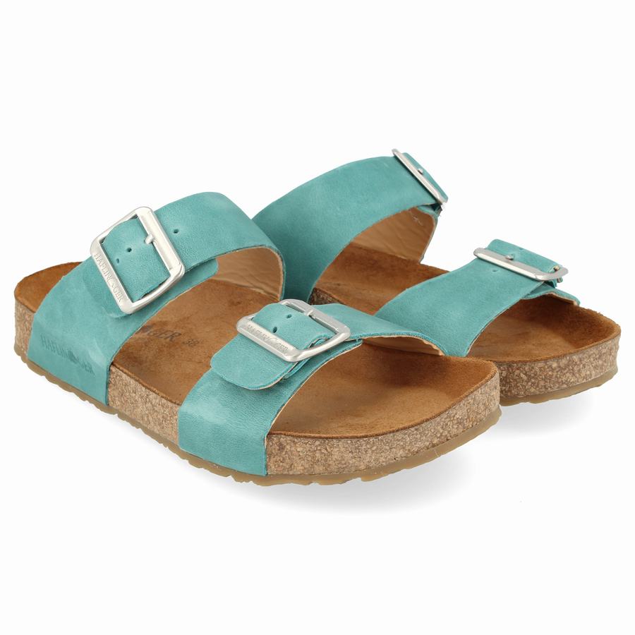 Haflinger Andrea Sandalen Damen Helltürkis | GDW57YF