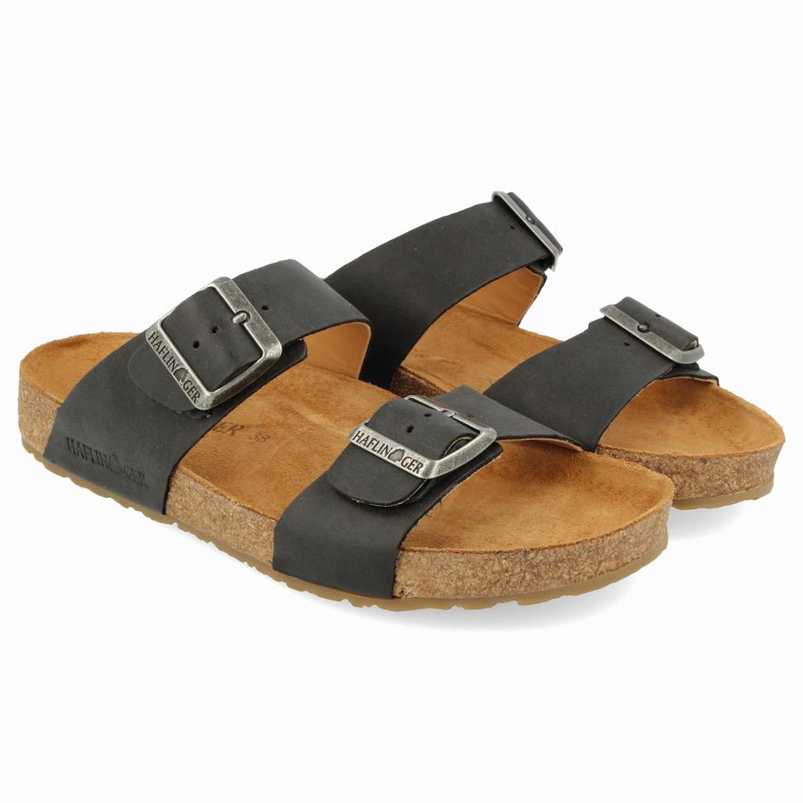 Haflinger Andrea Sandalen Damen Schwarz | DNZ4497HG