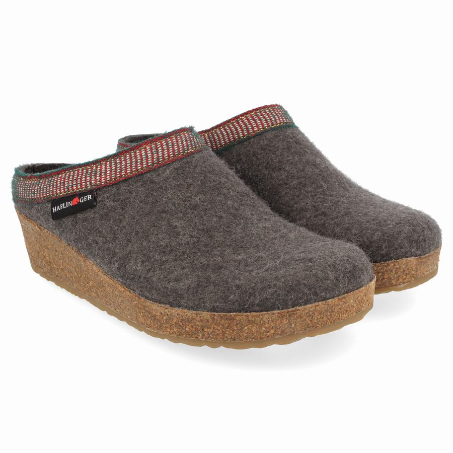 Haflinger Belle Clogs Damen Grau | XAD115UZ