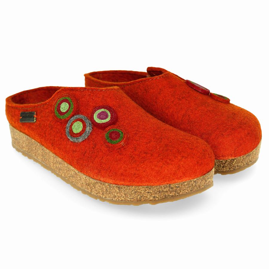 Haflinger Chloe Clogs Damen Rot | YHF1315TT