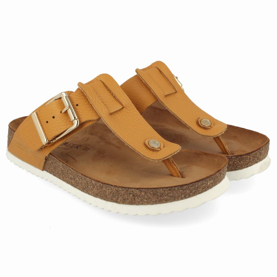 Haflinger Cora Sandalen Damen Gelb | MAO1825OZ