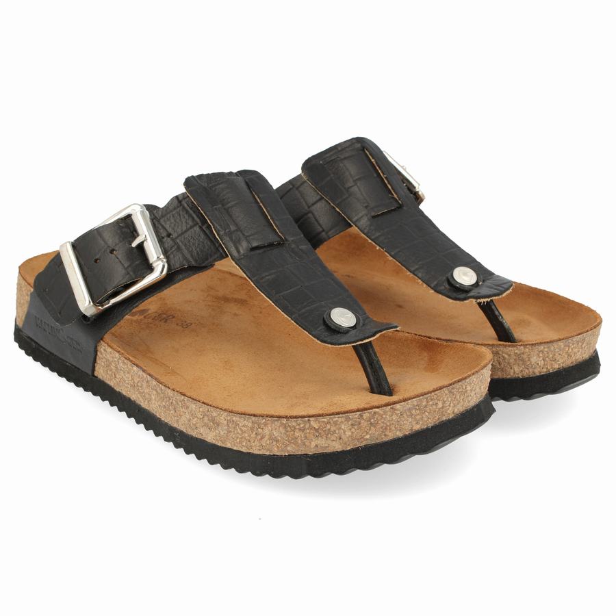 Haflinger Cora Sandalen Damen Schwarz | KBF137NH