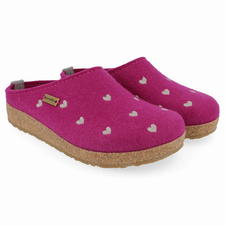 Haflinger Cuoricini Clogs Damen Lila | ULM2396UP