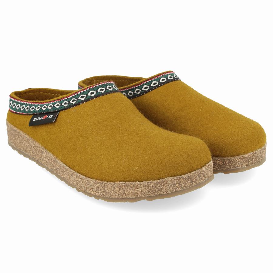 Haflinger Gz Clogs Damen Gelb | KSA3745DI