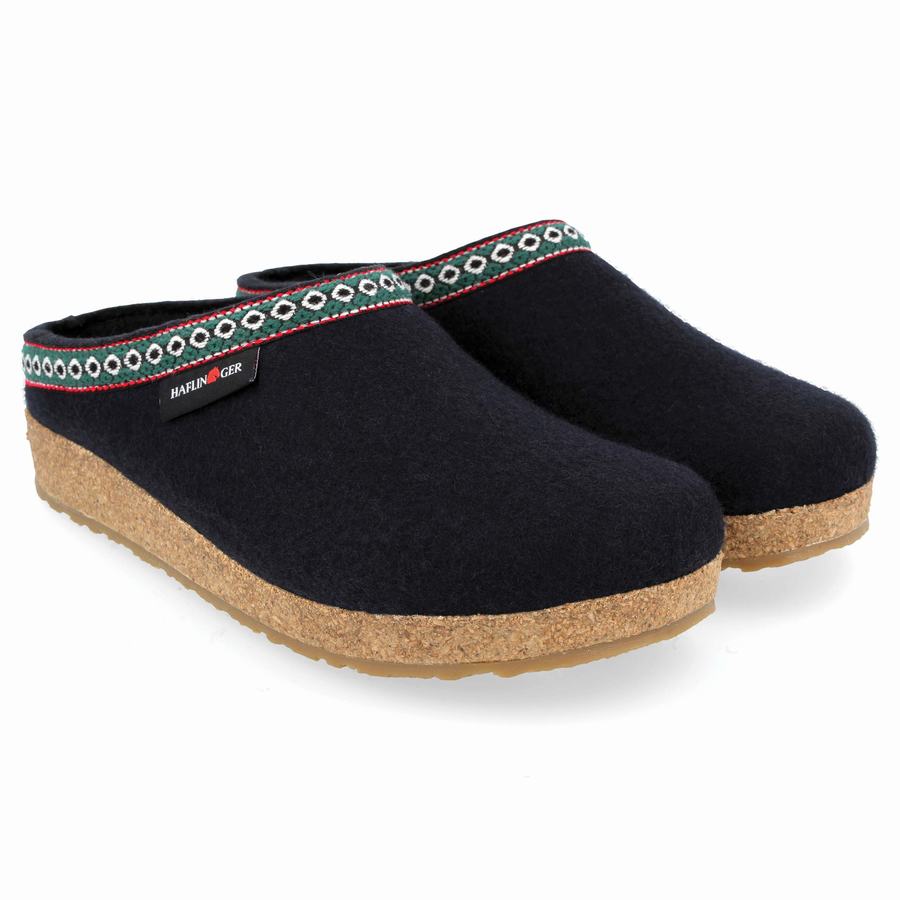 Haflinger Gz Clogs Damen Navy | GAH7837GT