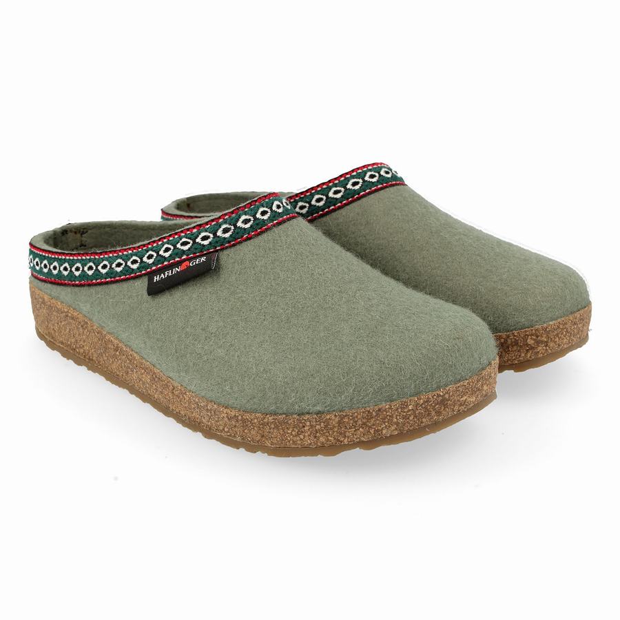 Haflinger Gz Clogs Herren Hellgrün | TWE9536OX