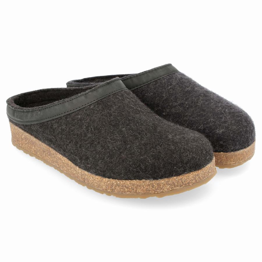 Haflinger Gzl Clogs Damen Dunkelgrau | HGQ759UZ