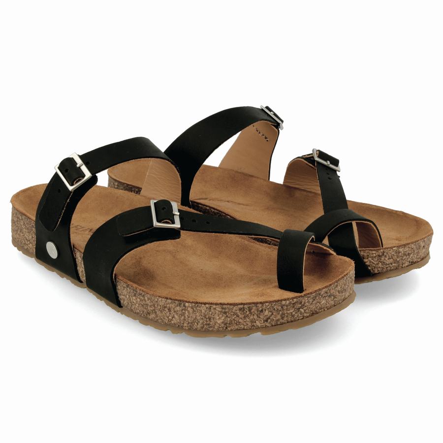 Haflinger Hedda Sandalen Damen Schwarz | JWT3699DE