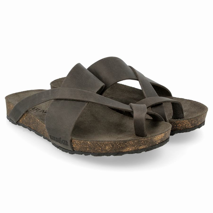 Haflinger Jackie Sandalen Damen Dunkelgrau | QGE166FV