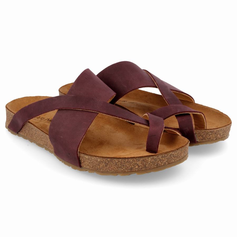 Haflinger Jackie Sandalen Herren Bordeaux | QUS540EG