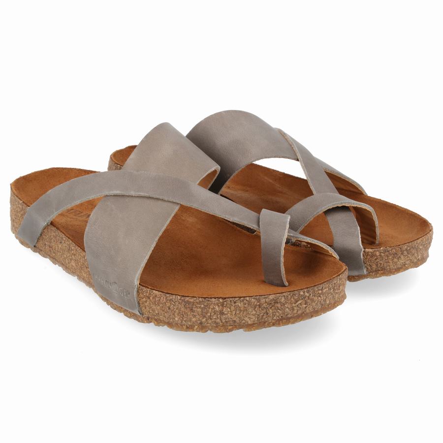 Haflinger Jackie Sandalen Herren Grau | MFS1828BT