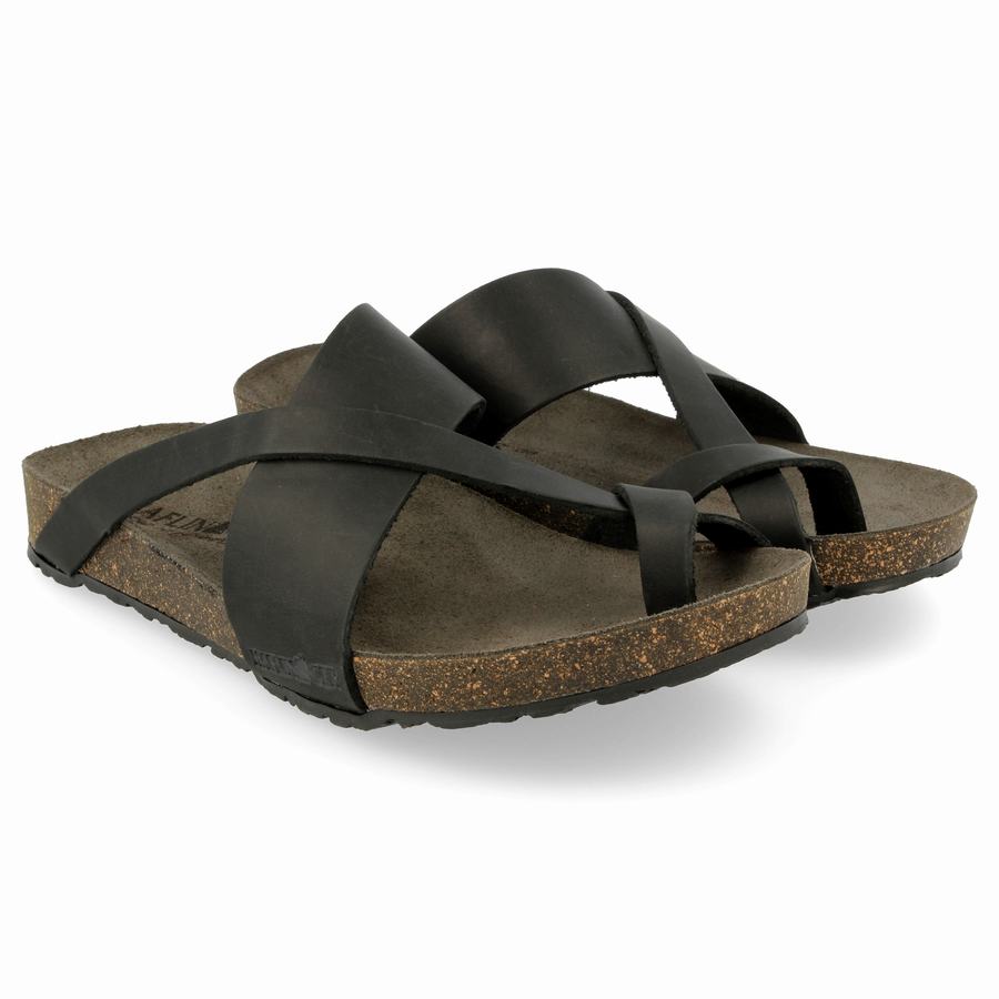 Haflinger Jackie Sandalen Herren Schwarz | SKK9397MN