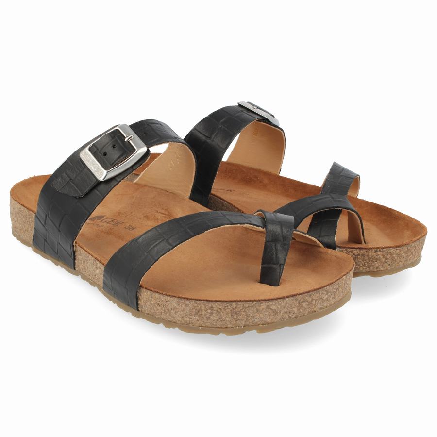 Haflinger Juno Sandalen Damen Schwarz | FKX629RA