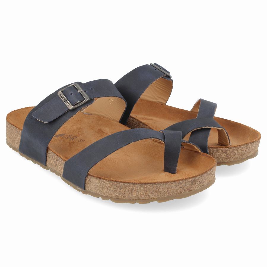 Haflinger Juno Sandalen Damen Schwarz Blau | ZSH6223BP