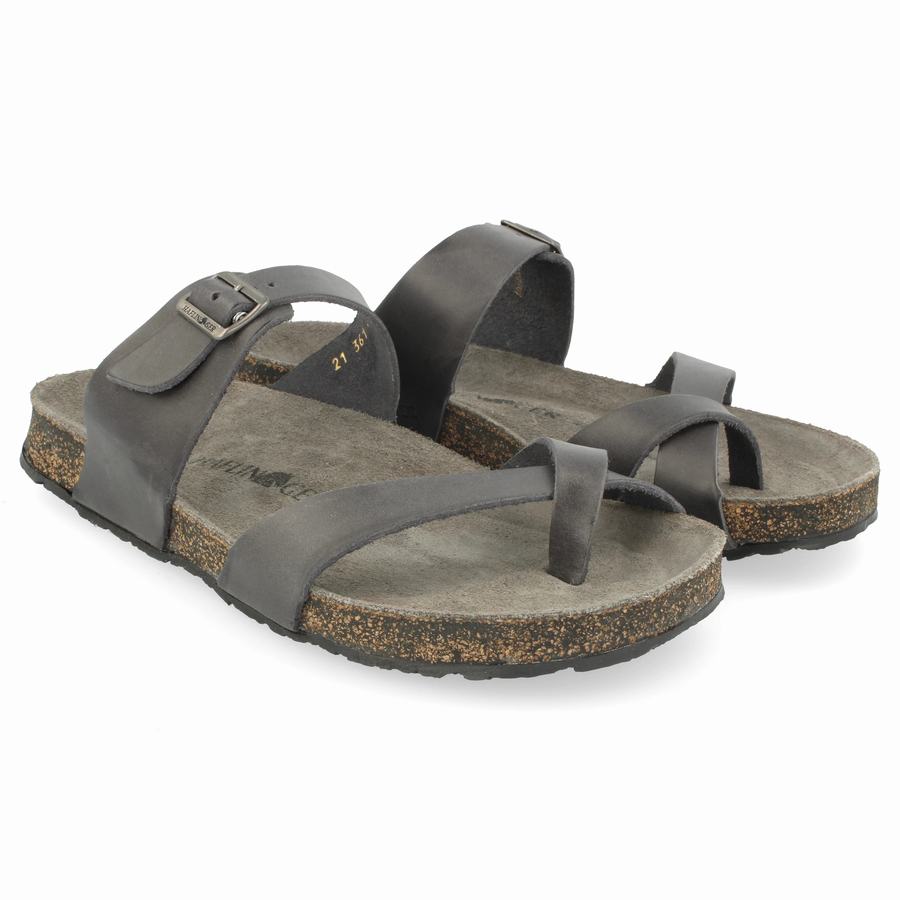 Haflinger Juno Sandalen Damen Tiefesgrau | TWK5274XB