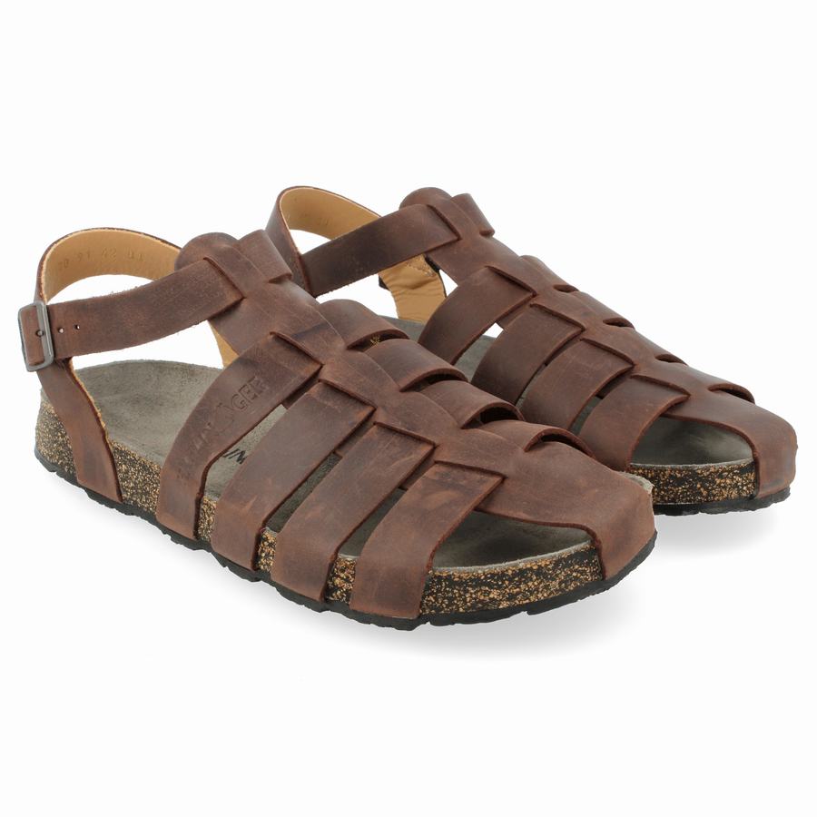 Haflinger Peter Unlined Sandalen Damen Braun | WYH4316BH