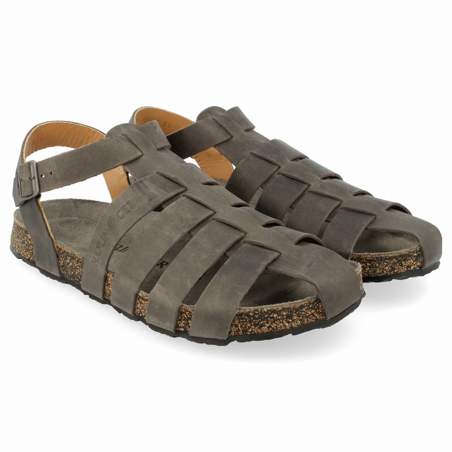 Haflinger Peter Unlined Sandalen Herren Dunkelgrau | RGJ3850IN