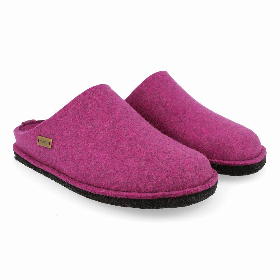 Haflinger Soft Novelty Hausschuhe Damen Rosa Rot | APA2040MZ