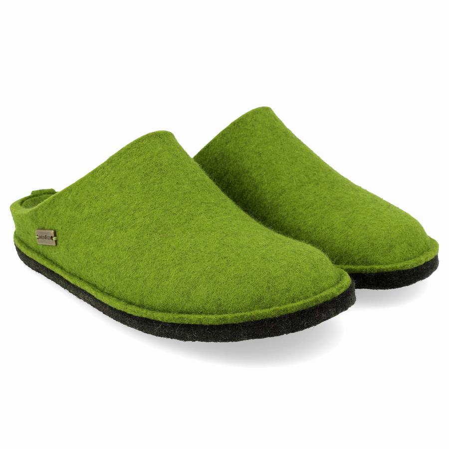 Haflinger Soft Novelty Hausschuhe Herren Grün | MPW4416RD