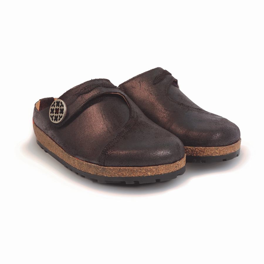 Haflinger Adventure Clogs Damen Braun | AHV6014YV