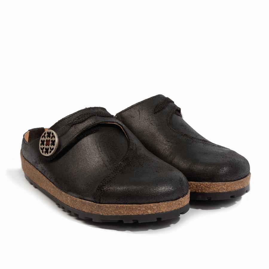 Haflinger Adventure Clogs Damen Schwarz | GVH3084ZA