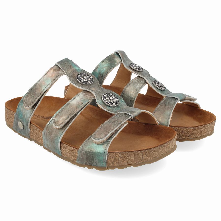 Haflinger Alice Sandalen Damen Hellgrün | UVZ5577AZ