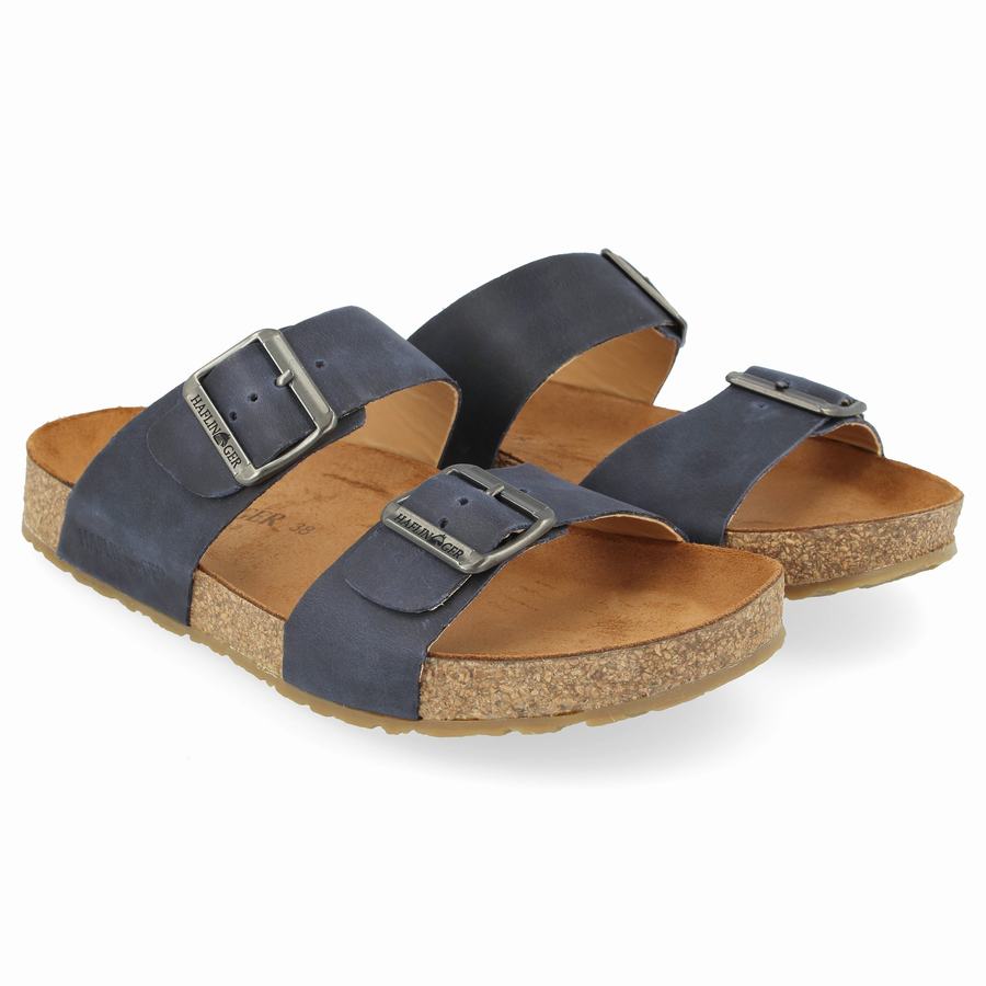 Haflinger Andrea Sandalen Damen Blau Grau | QYK863QX