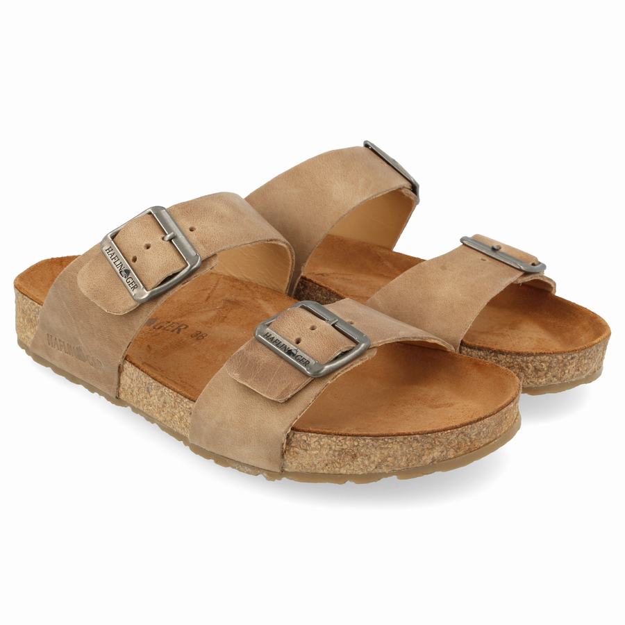 Haflinger Andrea Sandalen Damen Grau Braun | GZF5950HM