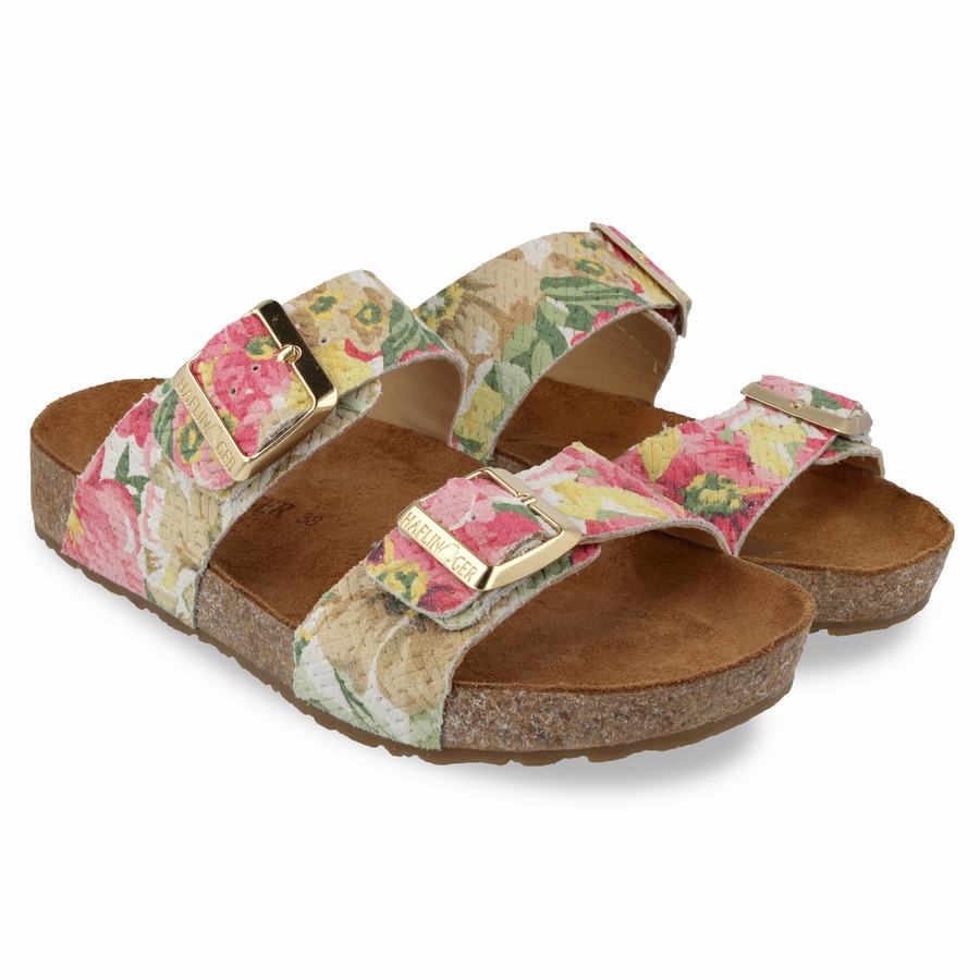 Haflinger Andrea Sandalen Damen Rosa Mehrfarbig | XNH733ZR