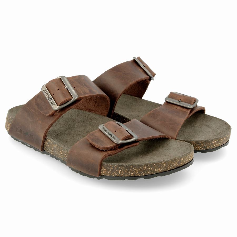 Haflinger Andrea Unlined Sandalen Damen Braun | RHU6964AN