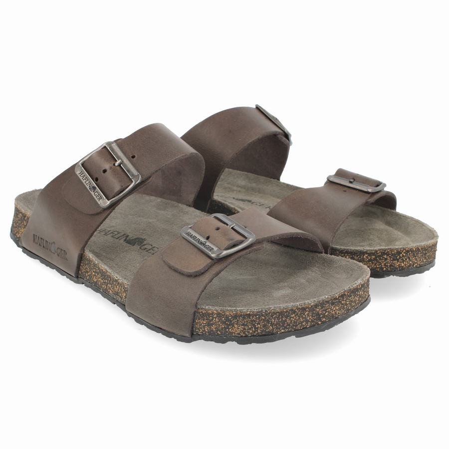 Haflinger Andrea Unlined Sandalen Herren Braun | QXC4359JL