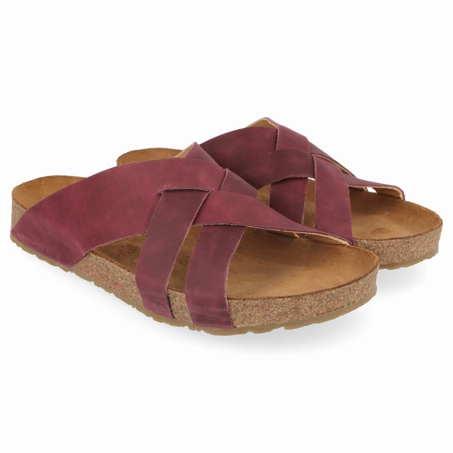 Haflinger Bo Sandalen Damen Tiefesrot | CXN166TF