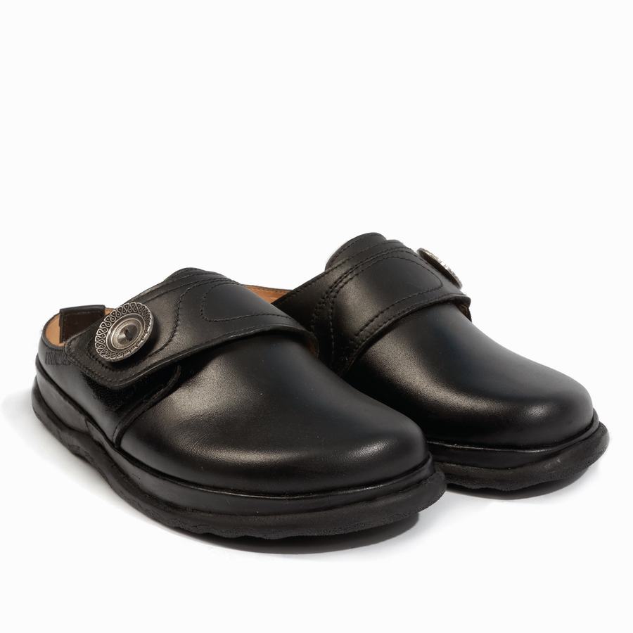 Haflinger Charlotte Clogs Damen Schwarz | SEQ8772WU