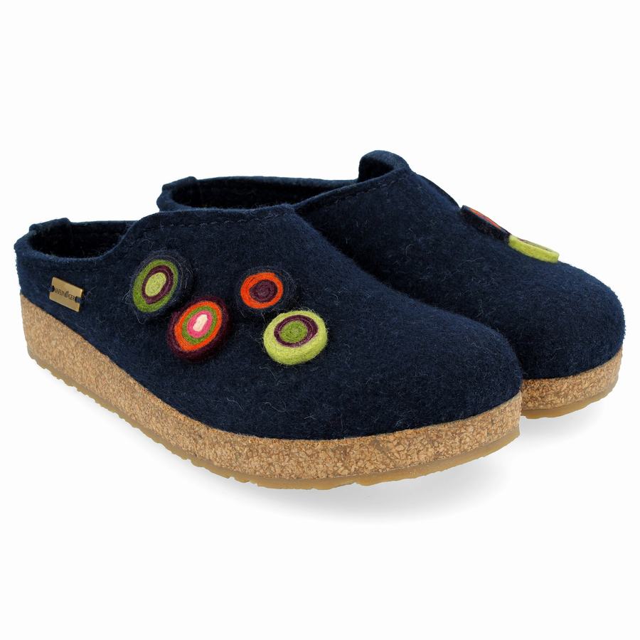 Haflinger Chloe Clogs Damen Blau | GHH3978DC