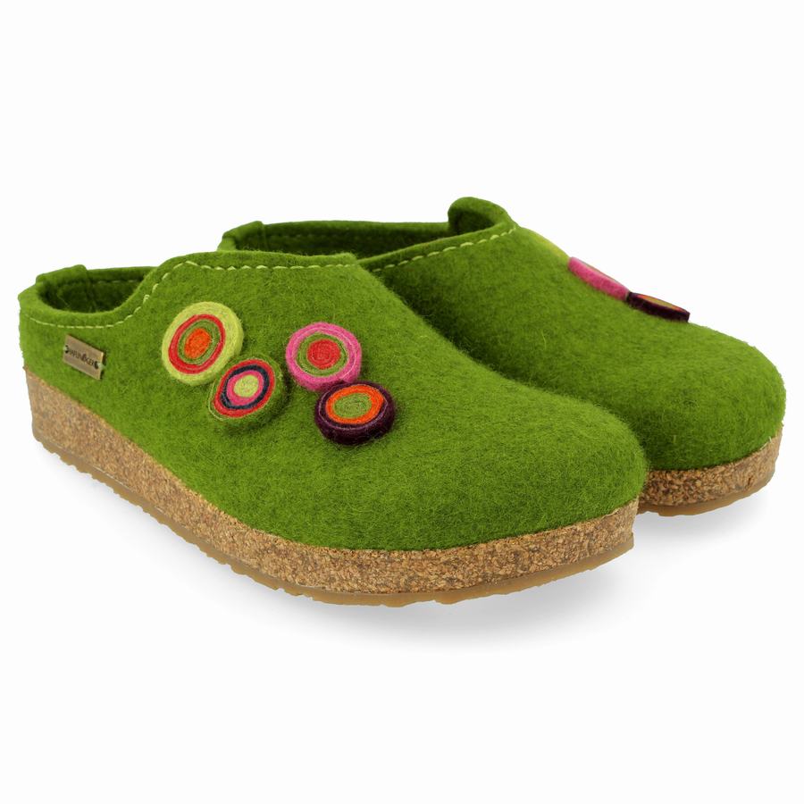 Haflinger Chloe Clogs Damen Grün | MPD332KF