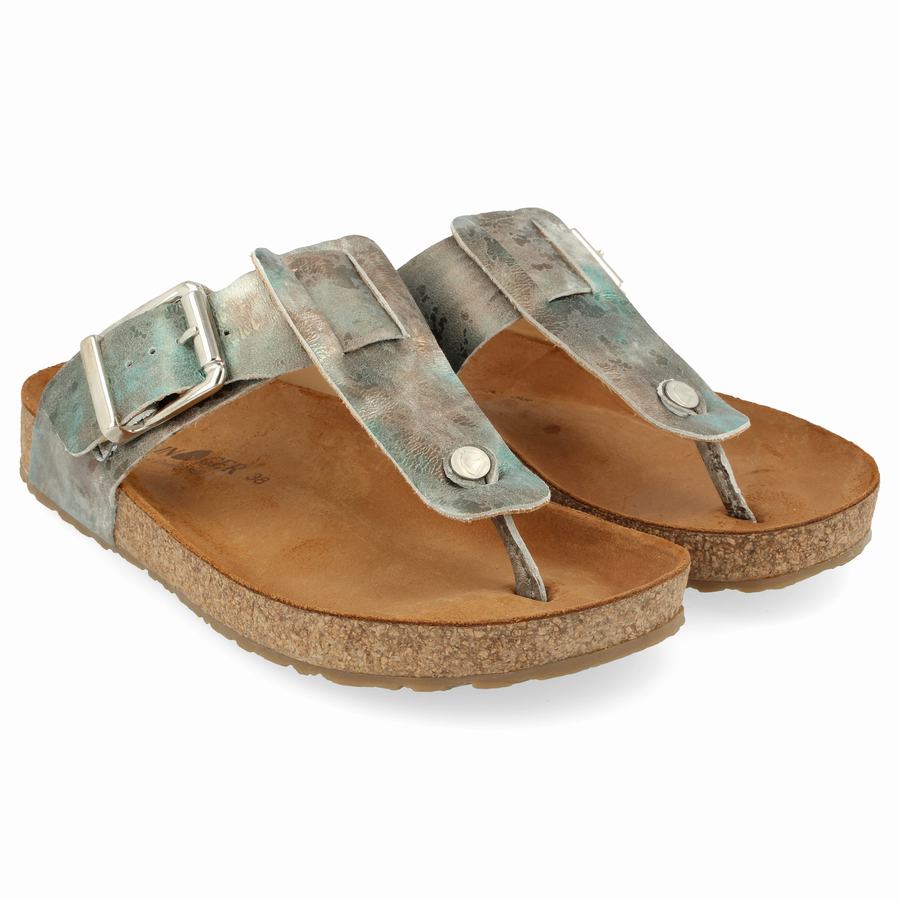 Haflinger Cora Sandalen Damen Hellgrün | QVF9982EE