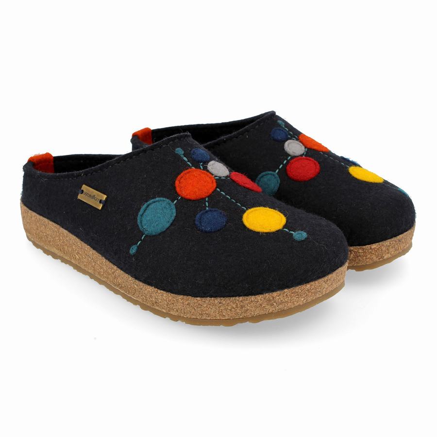 Haflinger Faible Clogs Damen Navy | IME2867ZH