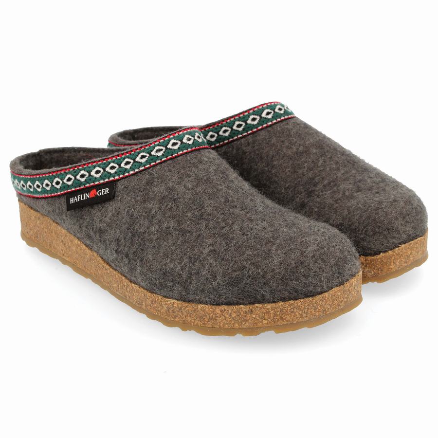 Haflinger Gz Clogs Damen Grau | HZJ144WG