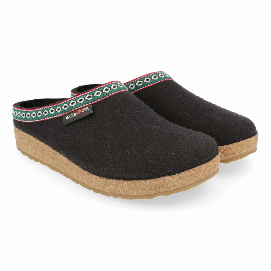 Haflinger Gz Clogs Damen Schwarz | WCW397CD