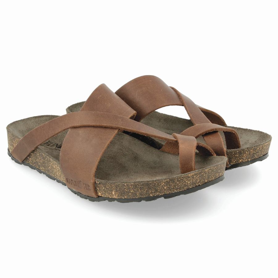 Haflinger Jackie Sandalen Damen Braun | OBZ1014NE