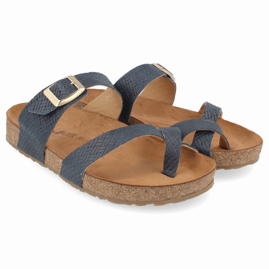 Haflinger Juno Sandalen Damen Dunkelblau | FJN4891FN