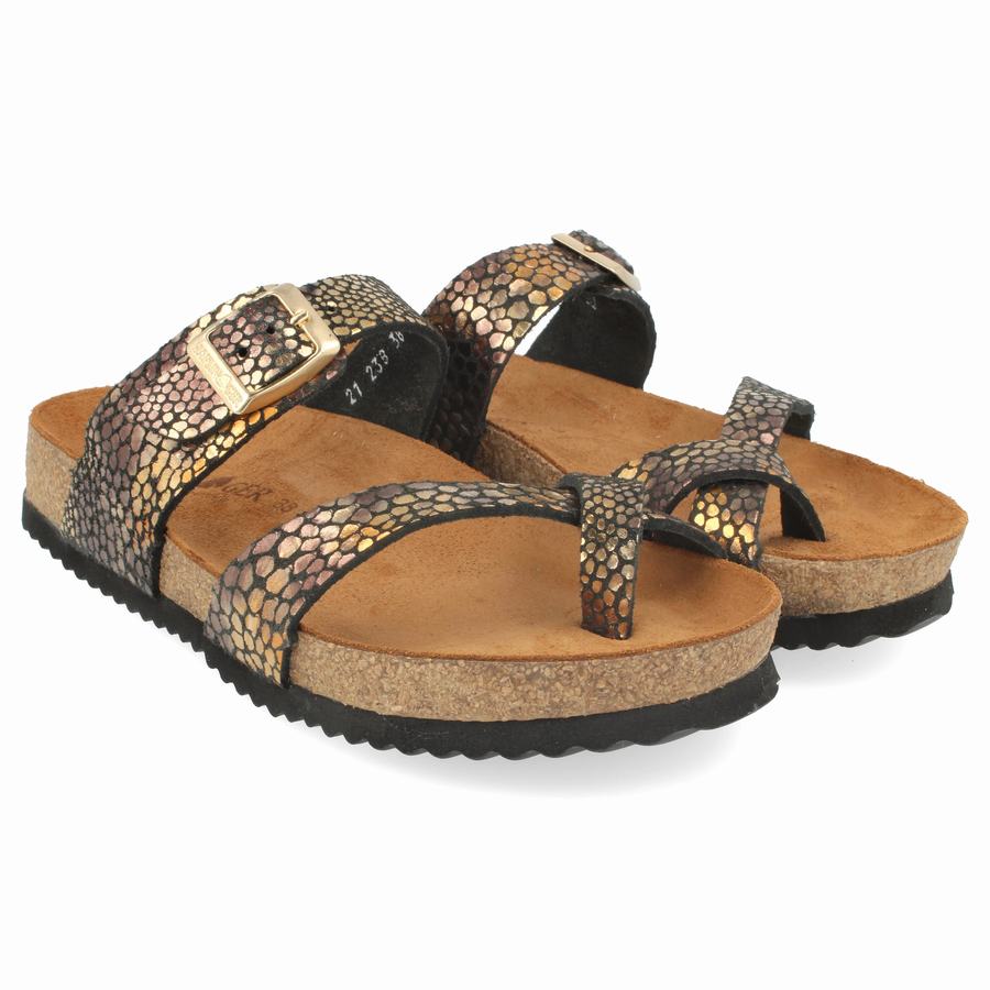 Haflinger Juno Sandalen Damen Gold | EUD8259XS