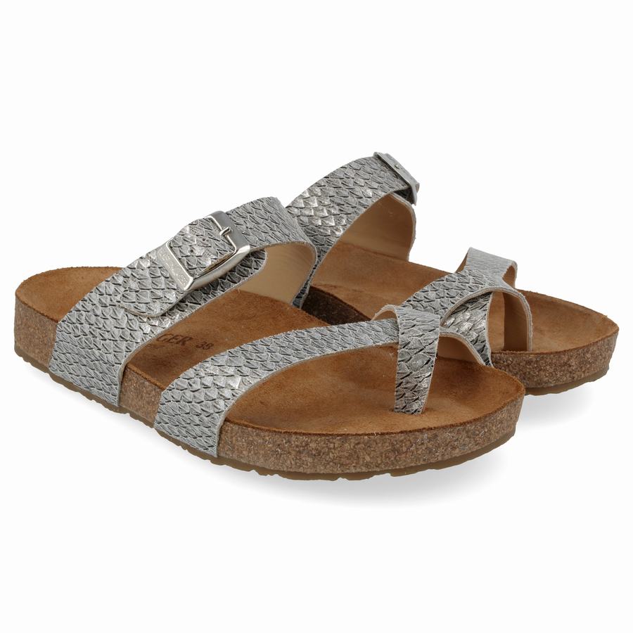 Haflinger Juno Sandalen Damen Silber | RFC8730DJ