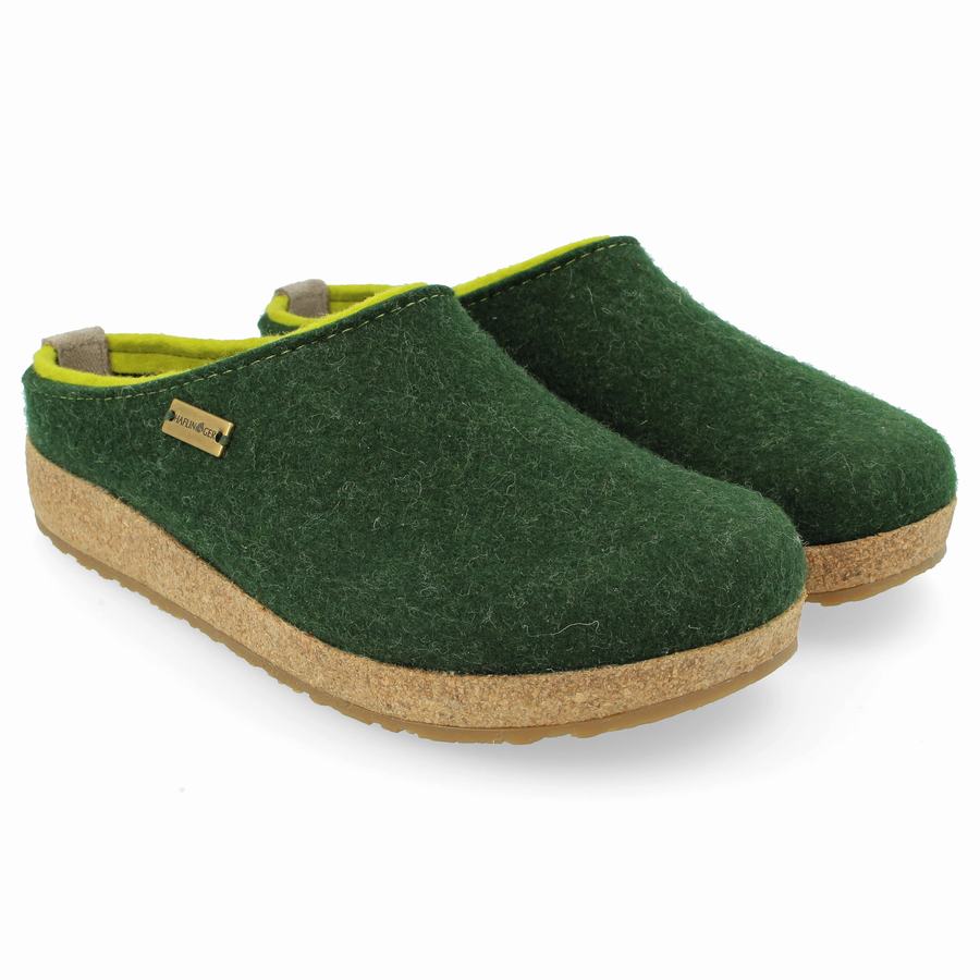 Haflinger Kris Clogs Damen Grün | DBI3924CJ