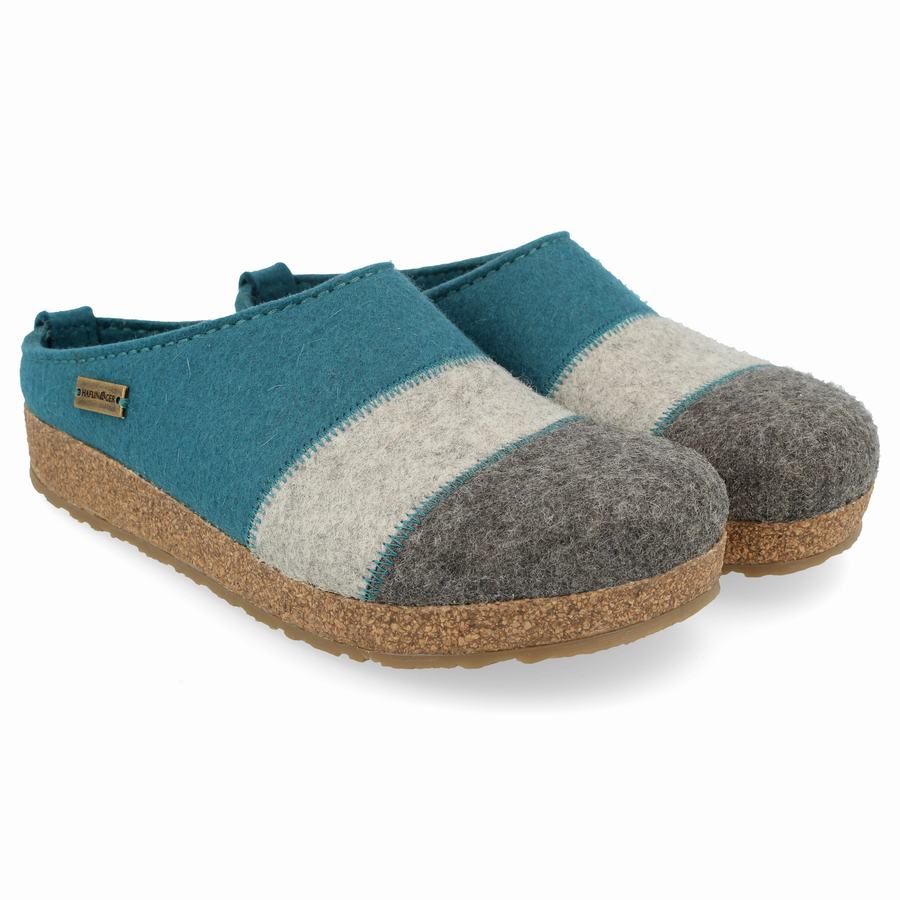 Haflinger Lines Clogs Herren Türkis | LVU4454UY