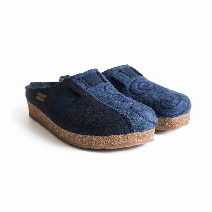 Haflinger Magic Clogs Damen Navy Blau | GXL9920EQ