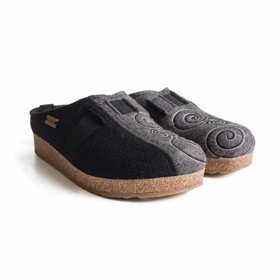 Haflinger Magic Clogs Damen Schwarz Blau | ZGD870EI