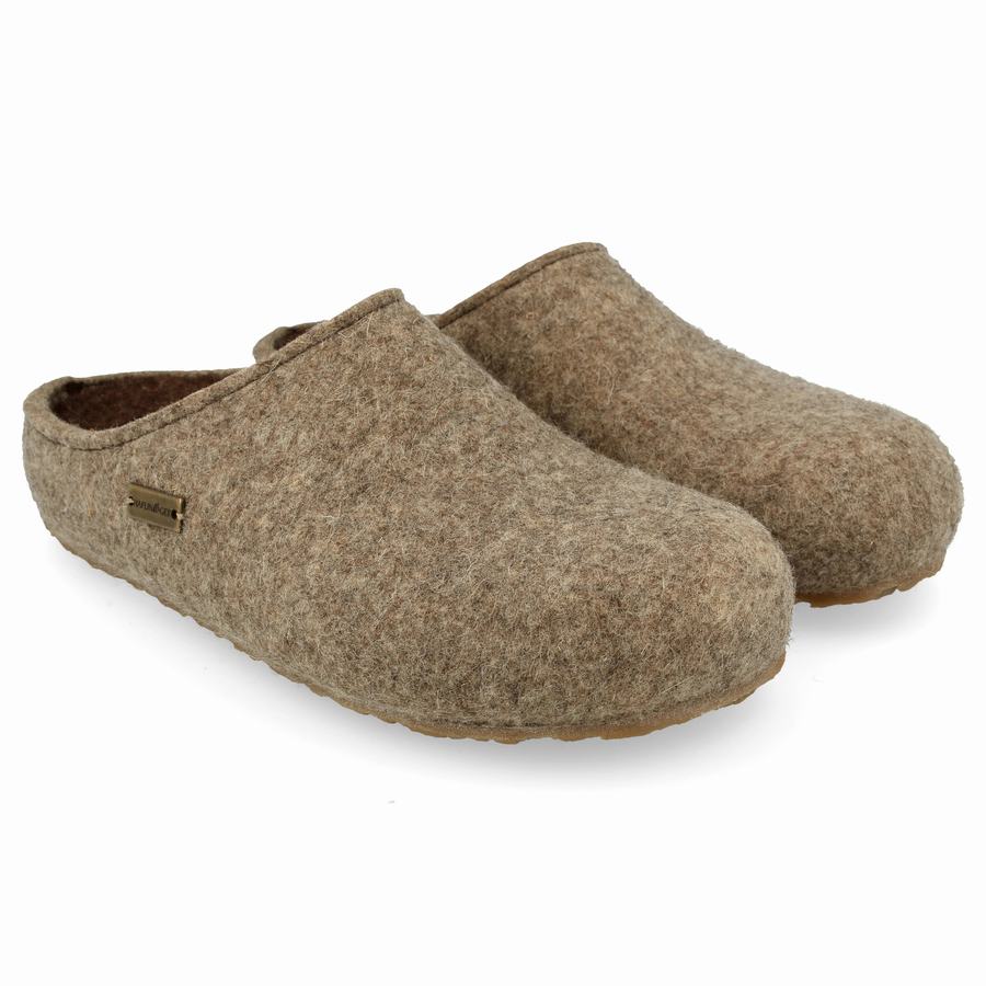 Haflinger Michl Clogs Damen Beige | KIN9335CQ